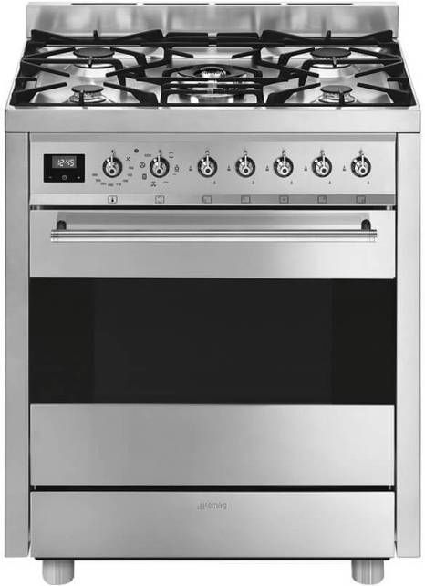 SMEG C7GMXNLK9 gasfornuis met vapor clean en mantelkoeling