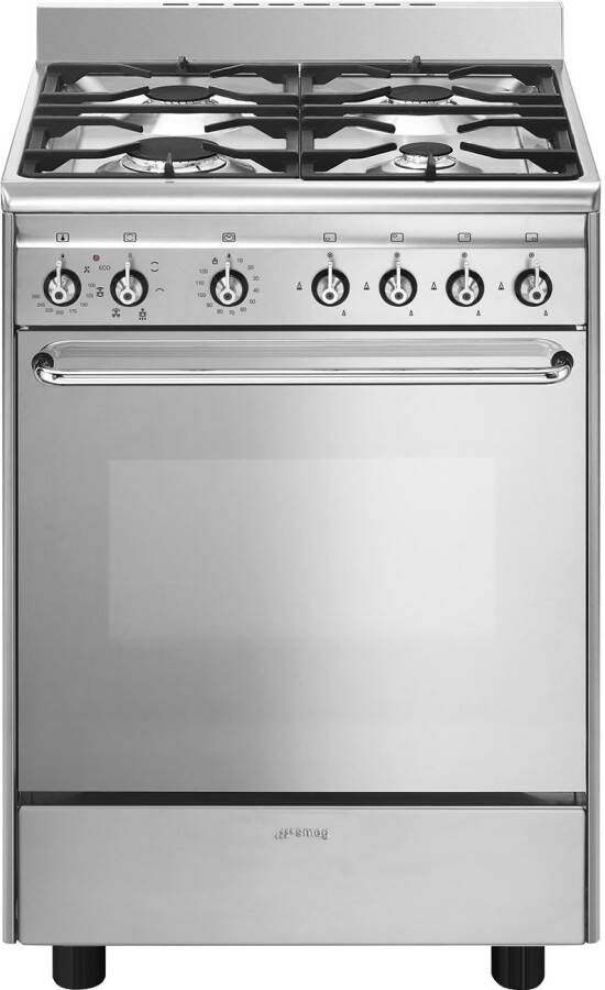 Smeg CX6SVNLKC9 Gasfornuis Rvs