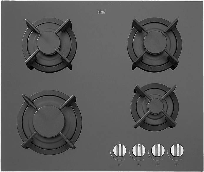 Etna KGG860ZTA Gas inbouwkookplaat Zwart
