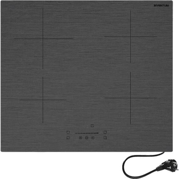 Inventum Inbouw Kookplaat Inductie, 60 Cm, 1 fase, Matzwart